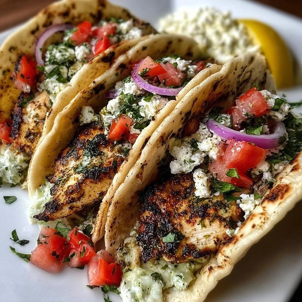 Grilled Mediterranean Chicken Tacos
