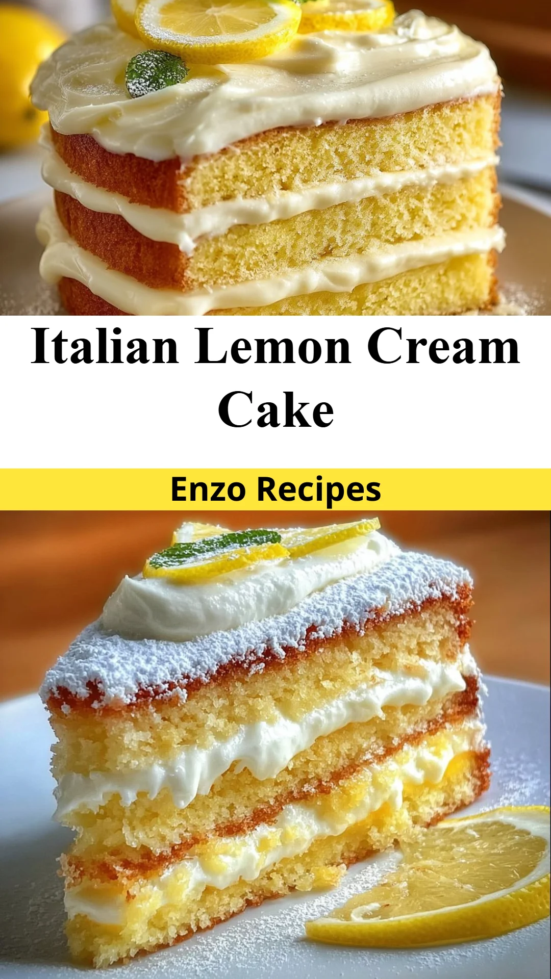 Italian Lemon Cream Cake 8 Italian Lemon Cream Cake
