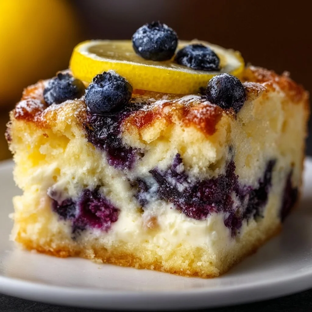 Lemon Blueberry Cheesecake Dump Cake