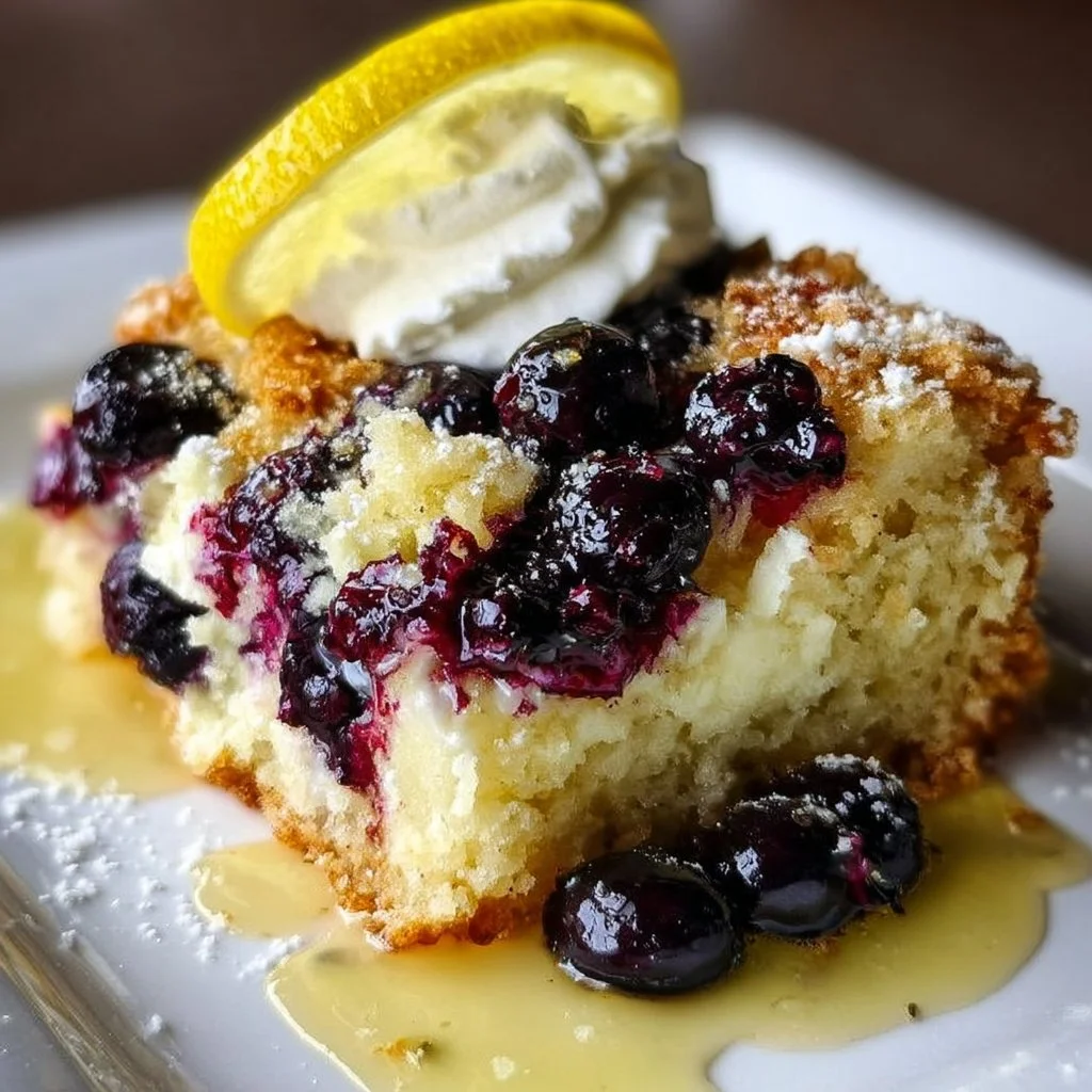 Lemon Blueberry Cheesecake Dump Cake