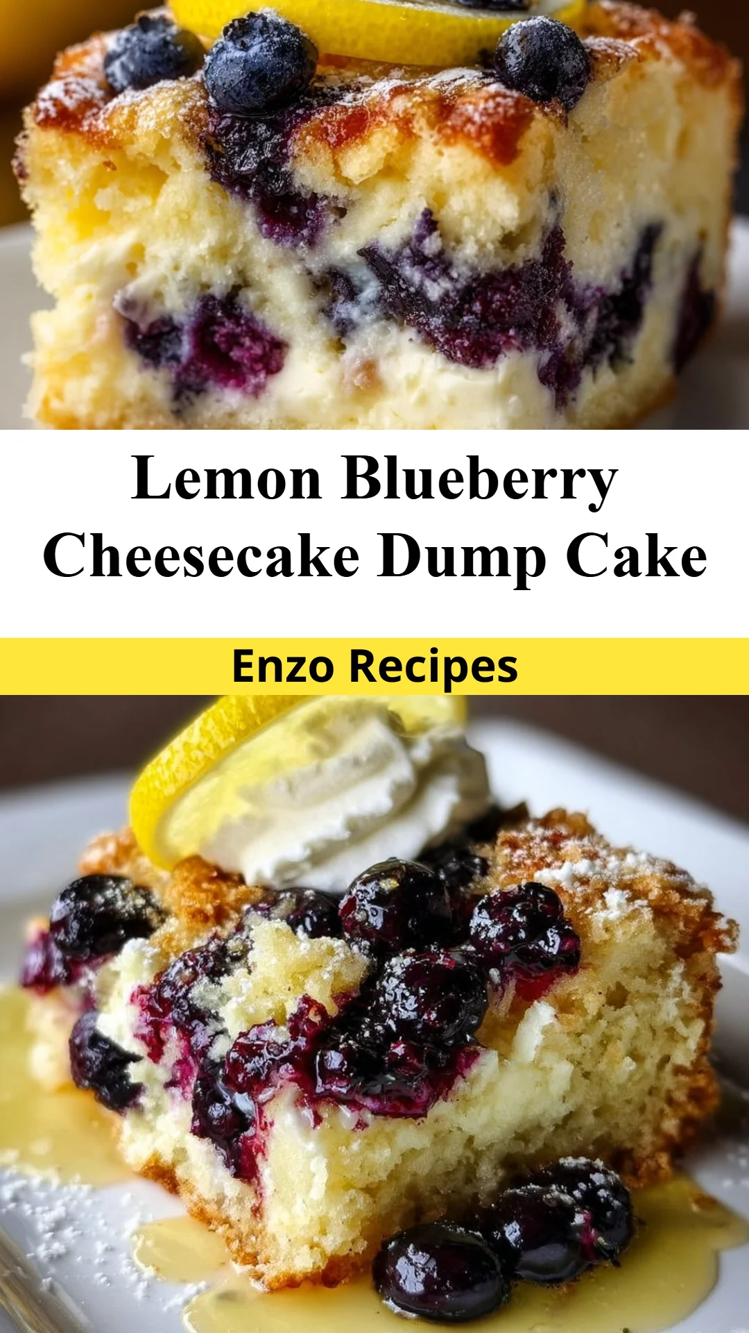 Lemon Blueberry Cheesecake Dump Cake