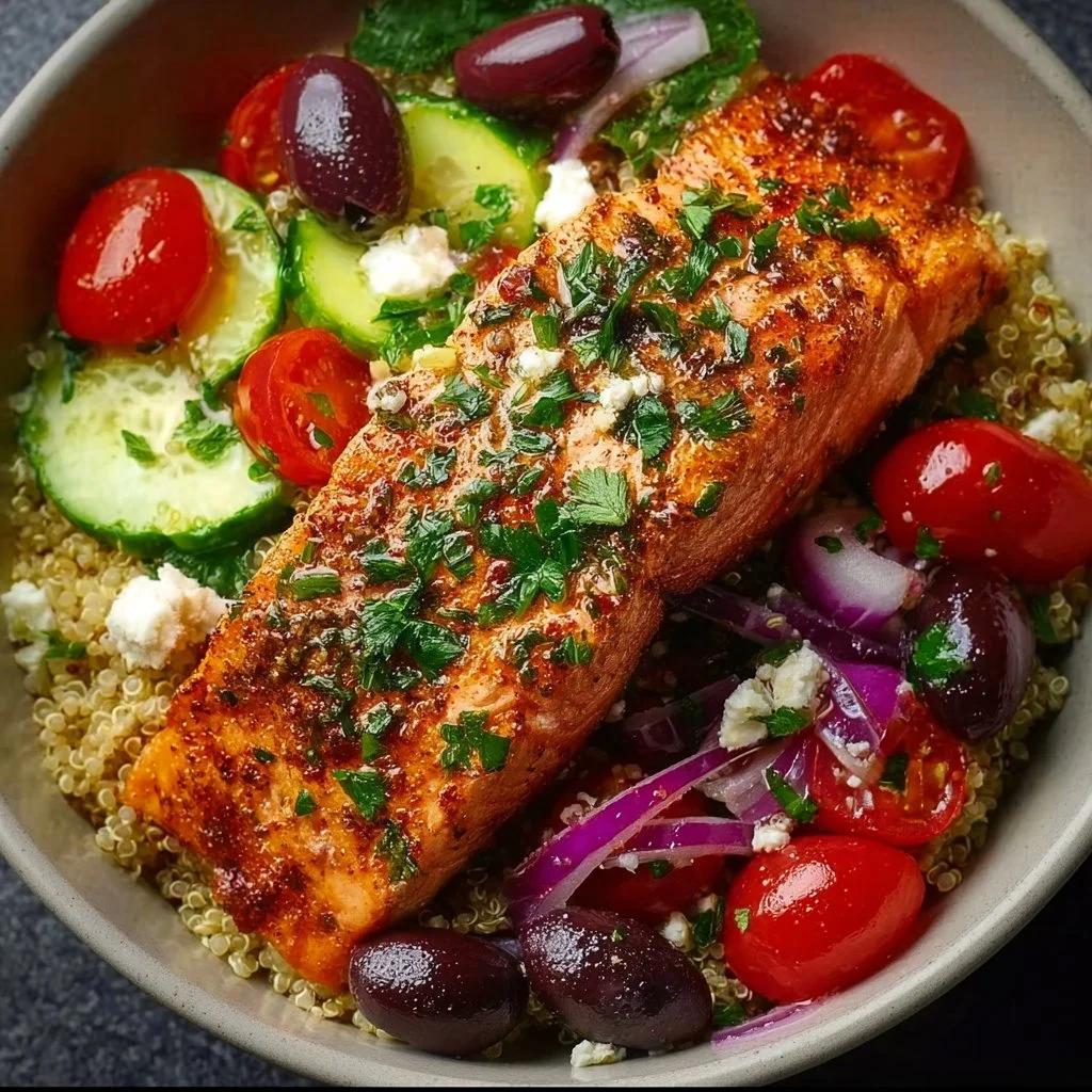 Mediterranean Salmon Bowl