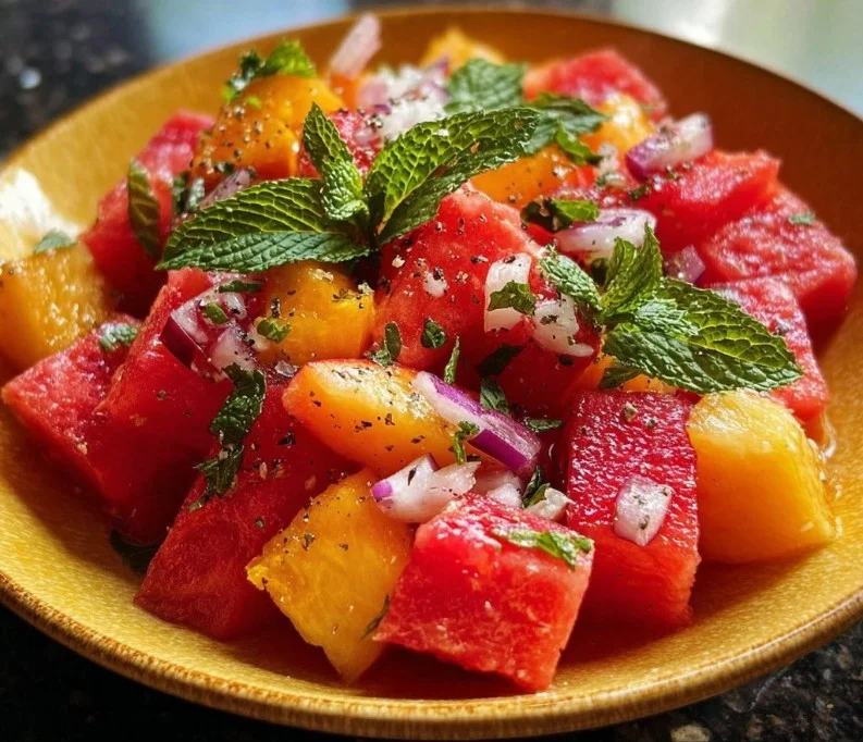 Peach Watermelon Salad
