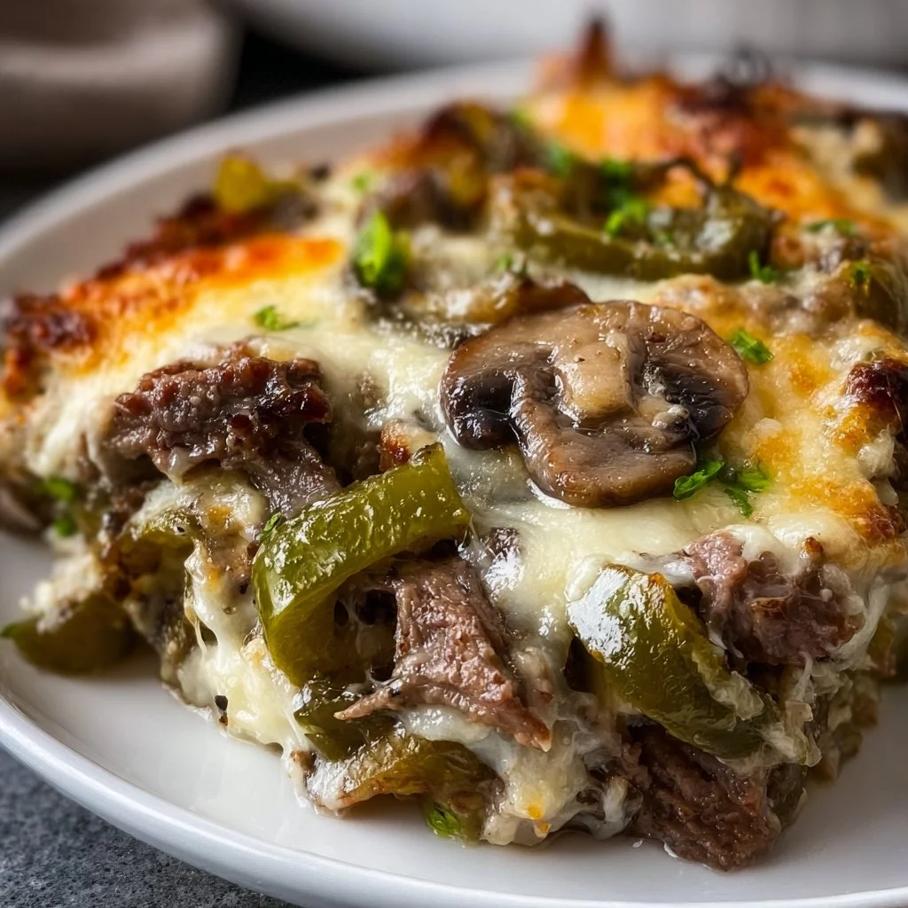 Philly Cheesesteak Casserole