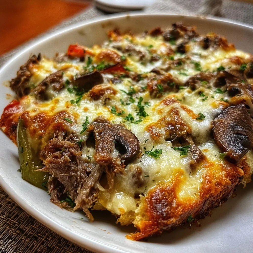 Philly Cheesesteak Casserole