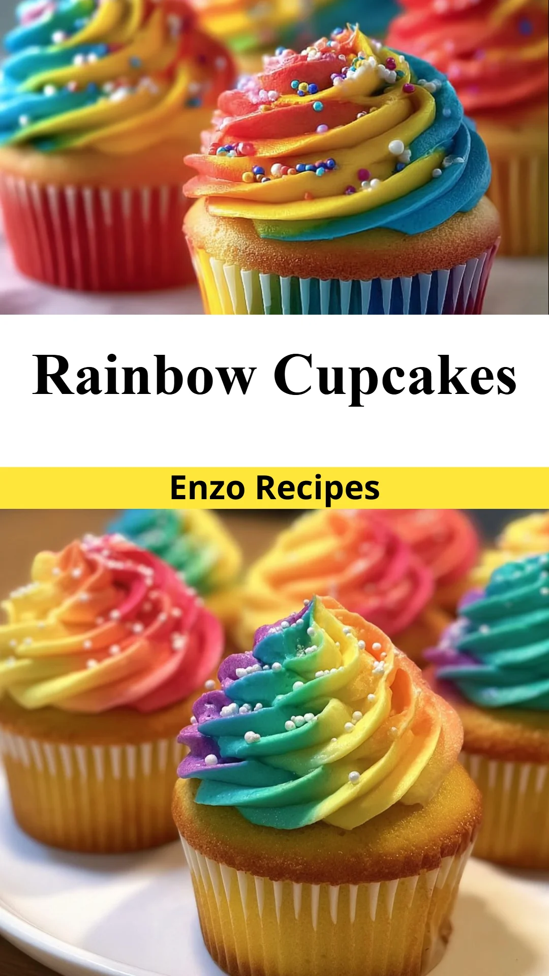 Rainbow Cupcakes 8 Rainbow Cupcakes