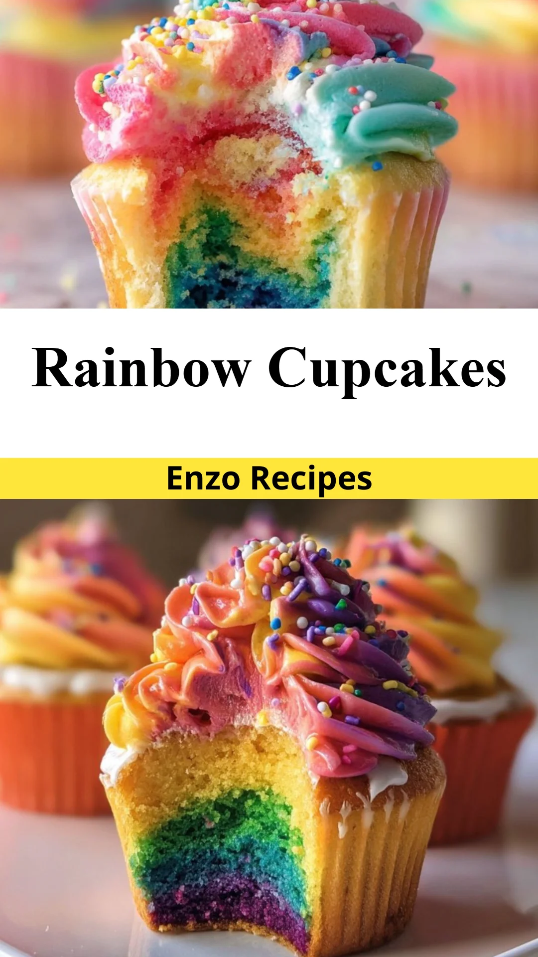 Rainbow Cupcakes 8 Rainbow Cupcakes