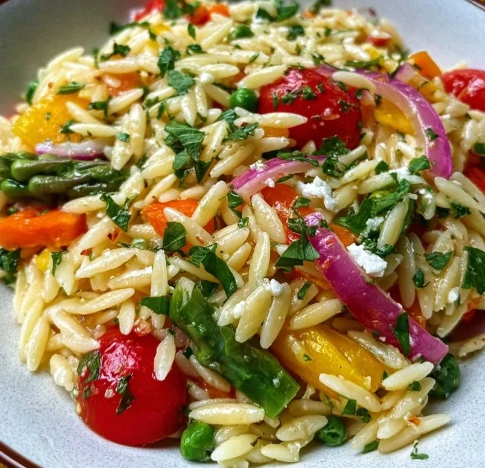 Spring Orzo Pasta Salad